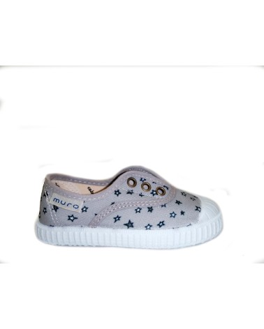 ZAPATILLA INFANTIL ESTRELLAS GRIS