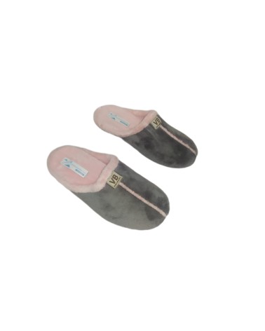 ZAPATILLA DESCALZA GRIS BORDE ROSA