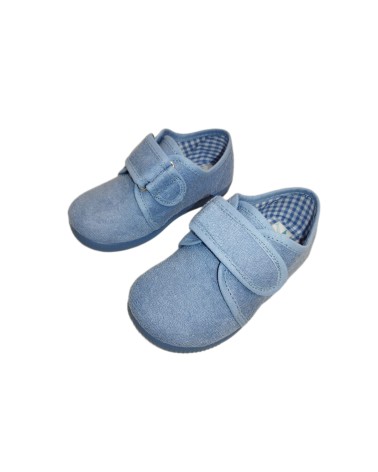 ZAPATILLA DE VELCRO RIZO AZUL