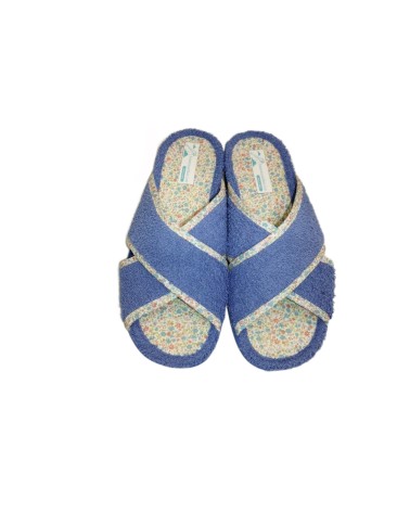ZAPATILLA DESCALZA TIRAS RIZO AZUL