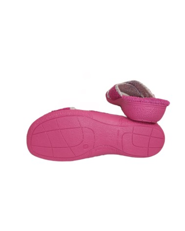 ZAPATILLA DESCALZA DE TIRAS RIZO FUCSIA