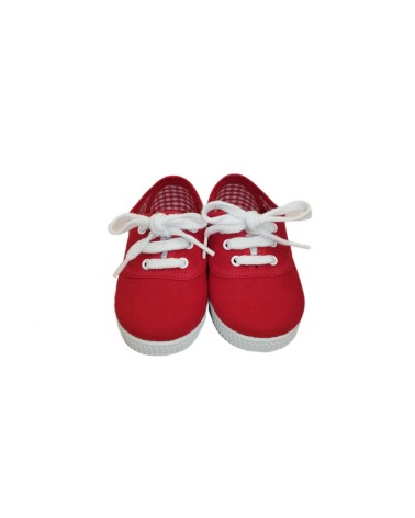 ZAPATILLAS DE LONA CORDÓN ROJO