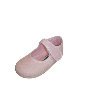 ZAPATILLA RIZO CON VELCRO ROSA