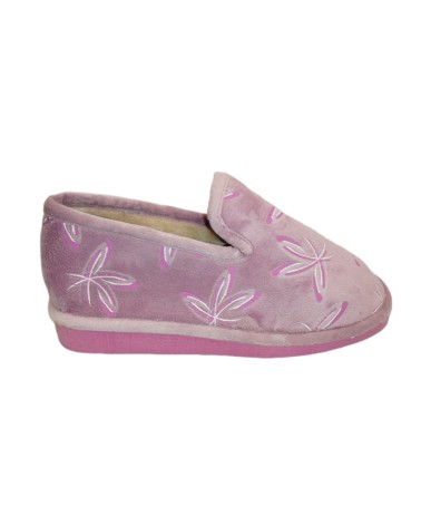 ZAPATILLA CERRADA ESTAMPADO FLORES ROSA