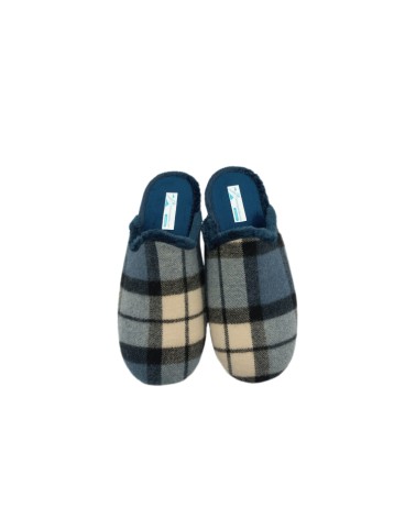 Zapatilla descalza cuadros marino