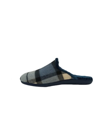 Zapatilla descalza cuadros marino