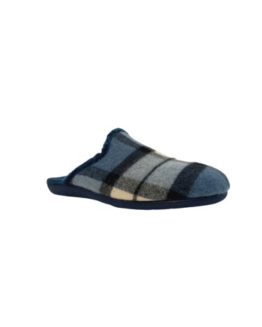Zapatilla descalza cuadros marino