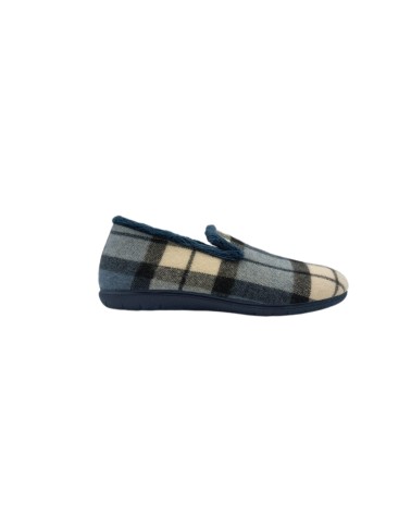 Zapatilla cerrada cuadros marino