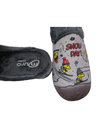 ZAPATILLA DESCALZA SNOOPY ANTRACITA