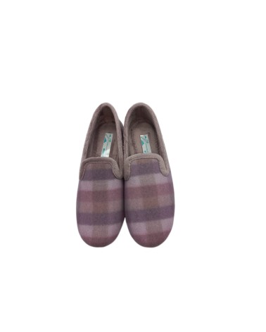 ZAPATILLAS CERRADAS CUADROS MALVA