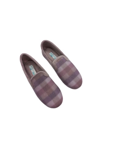 ZAPATILLAS CERRADAS CUADROS MALVA