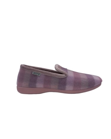 ZAPATILLAS CERRADAS CUADROS MALVA