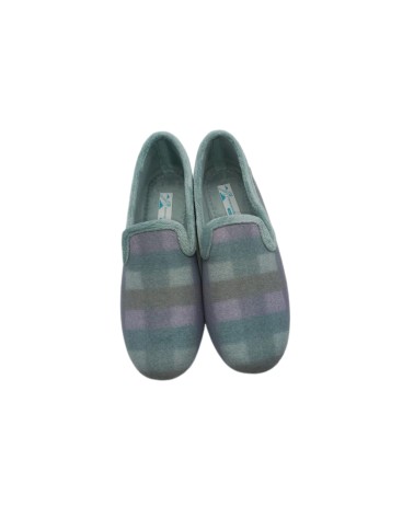 ZAPATILLAS CERRADAS CUADROS AZUL