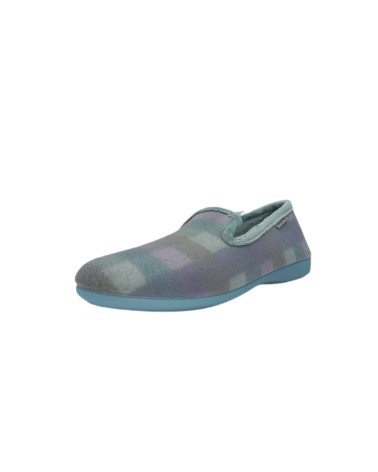 ZAPATILLAS CERRADAS CUADROS AZUL