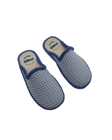 ZAPATILLA DESCALZA CUADROS AZUL