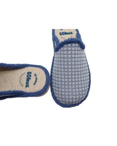 ZAPATILLA DESCALZA CUADROS AZUL