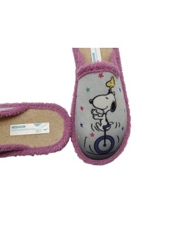 ZAPATILLA DESCALZA SNOOPY MALVA