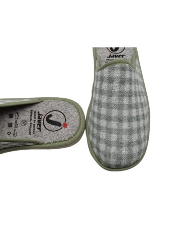ZAPATILLA DESCALZA CUADROS VERDE