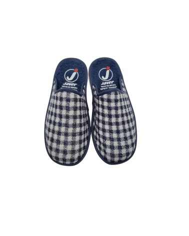 ZAPATILLA DESCALZA CUADROS MARINO