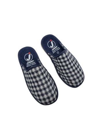 ZAPATILLA DESCALZA CUADROS MARINO
