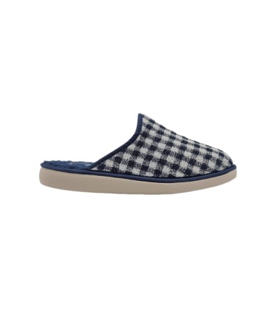 ZAPATILLA DESCALZA CUADROS MARINO