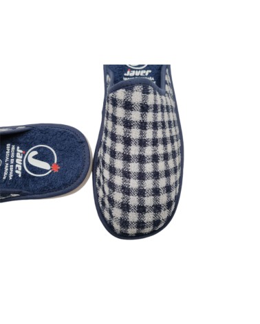 ZAPATILLA DESCALZA CUADROS MARINO