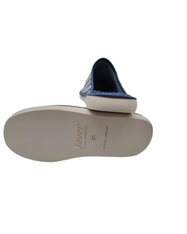 ZAPATILLA DESCALZA CUADROS MARINO